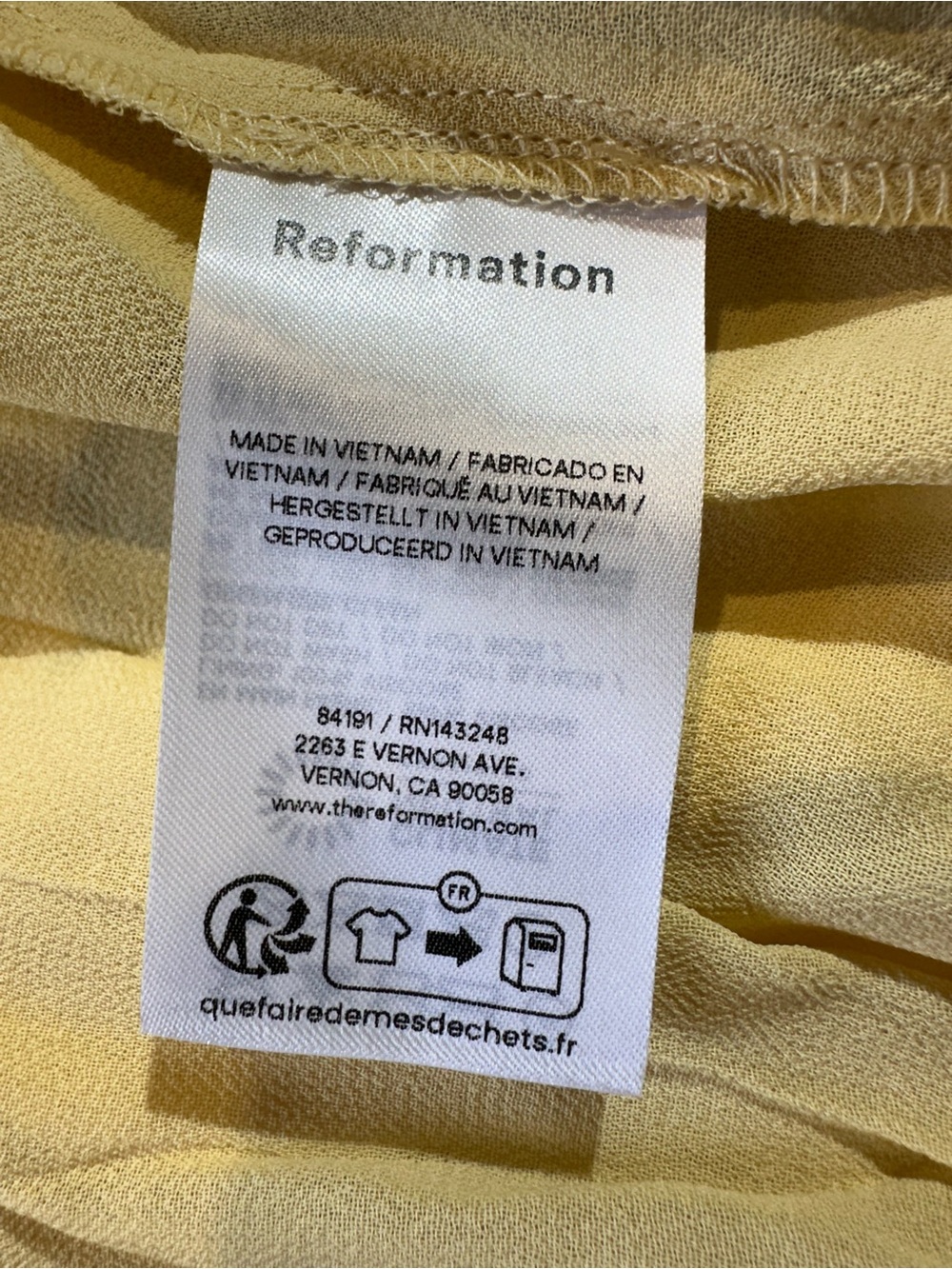🌼 Reformation “Anelis” Floral Dress – NWT – Yellow / Blue Print - Picture 12 of 13